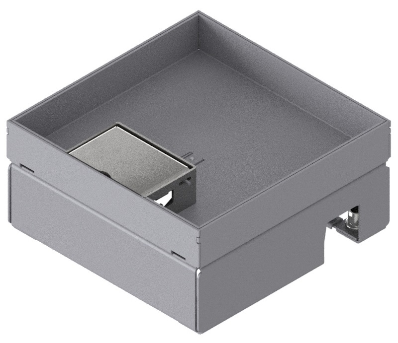 Produktbild UBD 167 251  -  Unterflur-Bodendose UBD 160 small inkl. Deckel mit Kante, geschlossen, 25mm Vertiefung und 1 Schnurauslass